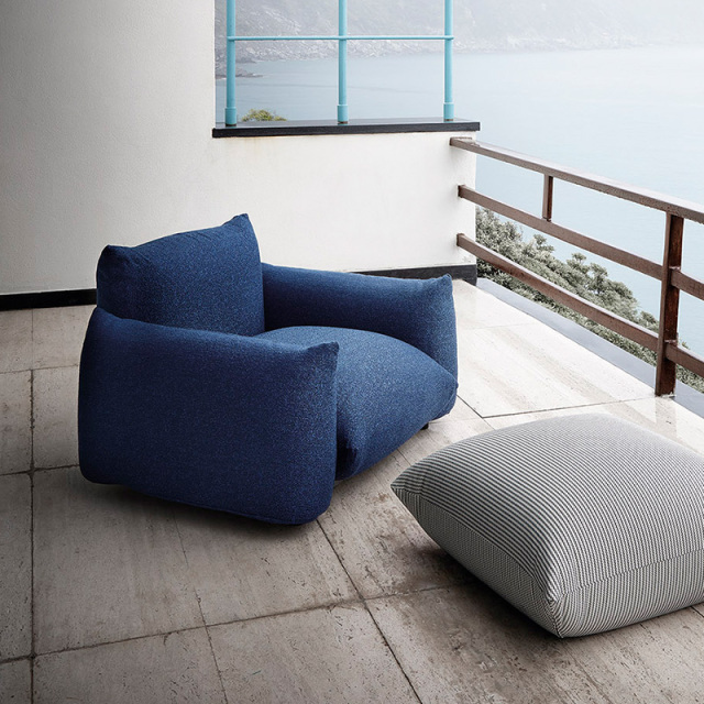 Modern simple armchair, Japanese light luxury sofa chair, leisure living room fabric sofa, single chair