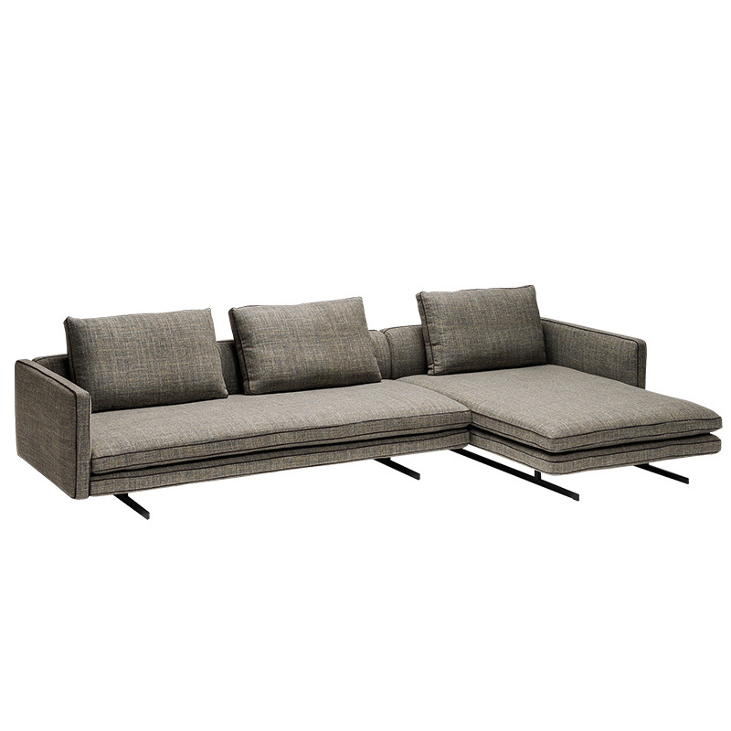 Italy Northern Europe high-end imported modern living room guest combination fabric sofa, 3 seats + chaise