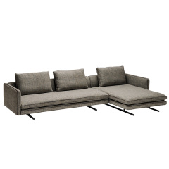 Italy Northern Europe high-end imported modern living room guest combination fabric sofa, 3 seats + chaise