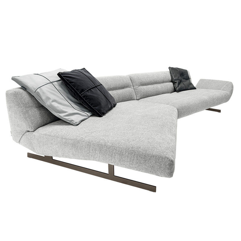 Italy Northern Europe high-end imported modern living room guest combination fabric sofa, 2 seats + chaise