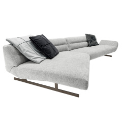 Italy Northern Europe high-end imported modern living room guest combination fabric sofa, 2 seats + chaise