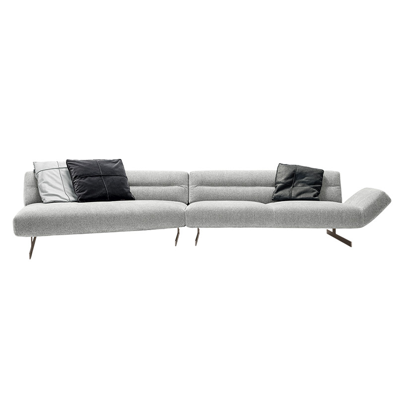 Italy Northern Europe high-end imported modern living room guest combination fabric sofa, 2 seats + chaise
