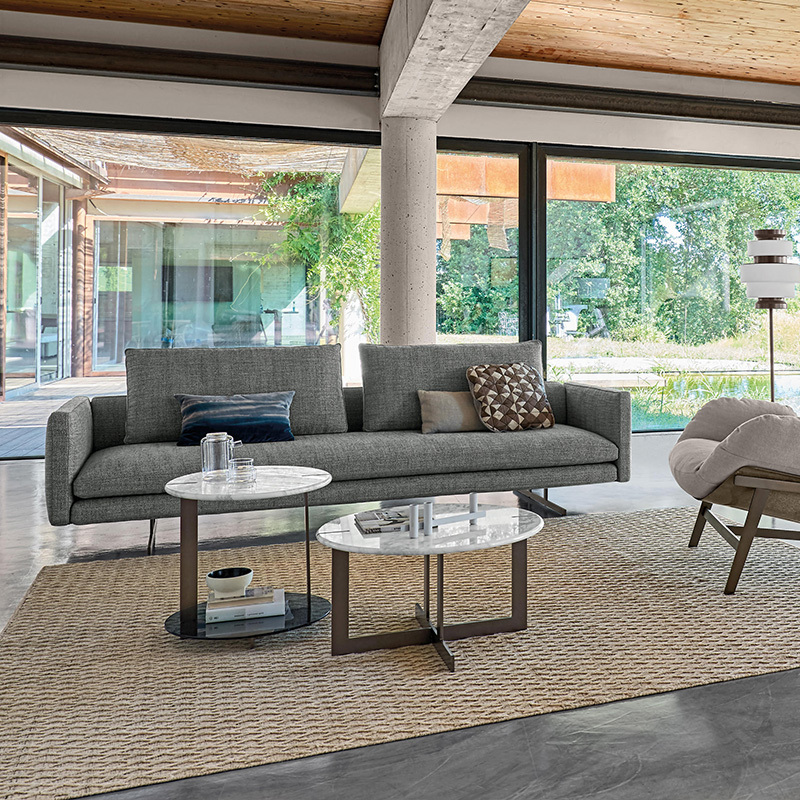 Italy Northern Europe high-end imported modern living room guest combination fabric sofa, 3 seats