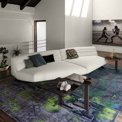Italy Northern Europe high-end imported modern living room guest combination fabric sofa, 4 seats