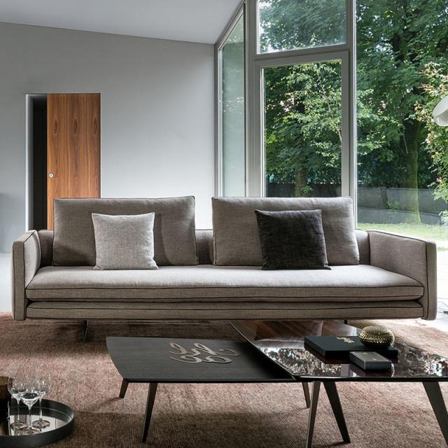 Italy Northern Europe high-end imported modern living room guest combination fabric sofa, 3 seats