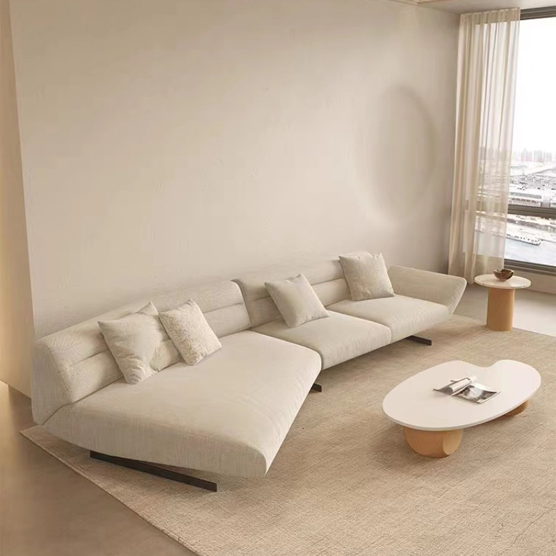 Italy Northern Europe high-end imported modern living room guest combination fabric sofa, 2 seats + chaise