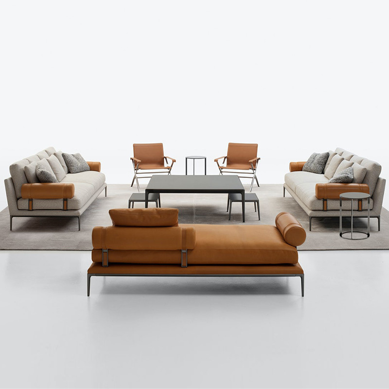 Italy Northern Europe high-end imported modern living room guest combination fabric sofa, 2 seats