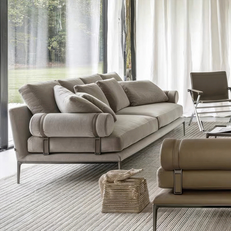 Italy Northern Europe high-end imported modern living room guest combination fabric sofa, 2 seats