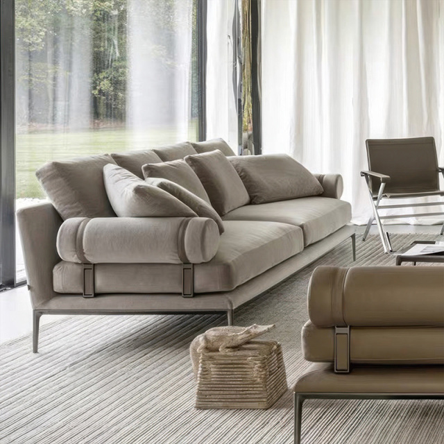 Italy Northern Europe high-end imported modern living room guest combination fabric sofa, 2 seats
