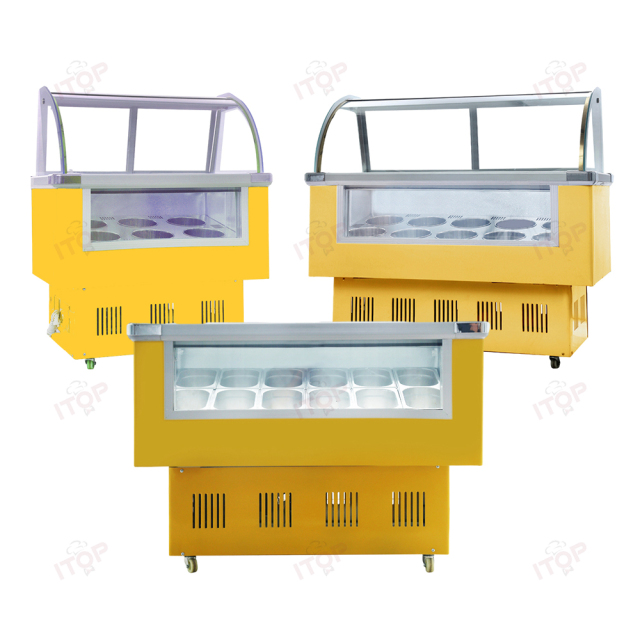 IT-ICF-1.0 Refrigerator Ice Cream Direct Cooling Gelato Display Freezer Cabinet