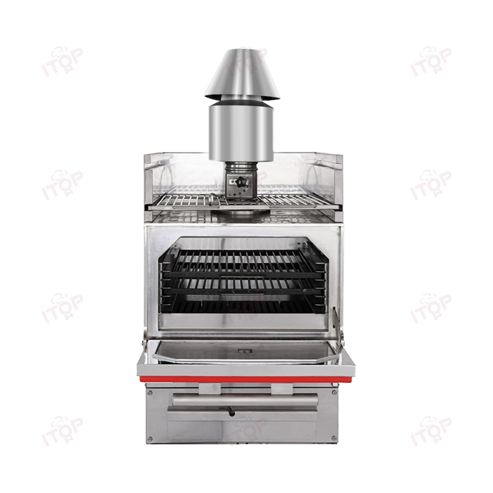 IT-CGM-1 Commercial Charcoal Broiler Oven Bbq Charcoal Grill Oven