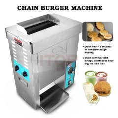 IT-CBM-2KW Automatic Conveyor Chain Hamburger Burger Bun Toaster Machine
