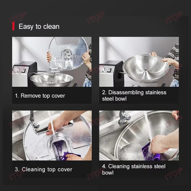 FC505 Automatic Vegetable Meat Bowl Cutter Chopper Mixer Machine