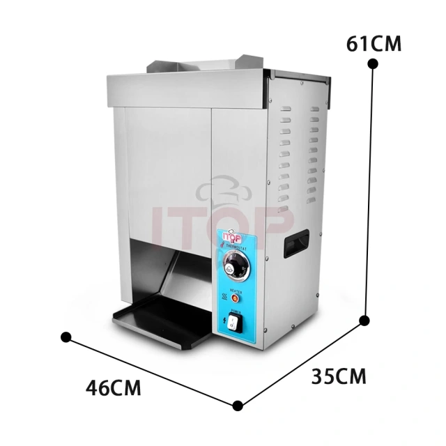 IT-CBM-2KW Automatic Conveyor Chain Hamburger Burger Bun Toaster Machine