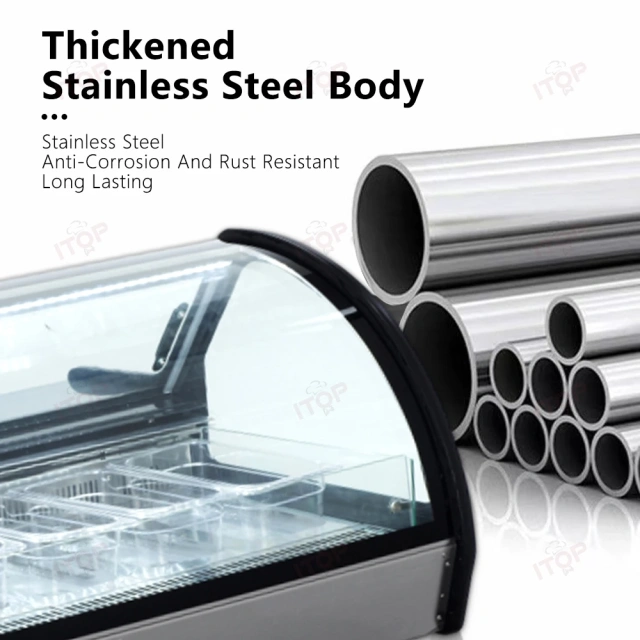 IT-FSF-D1 Table Top Italian Gelato Showcase Freezer Ice Cream Display Refrigeration Equipment