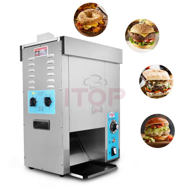 IT-CBM-2KW Automatic Conveyor Chain Hamburger Burger Bun Toaster Machine
