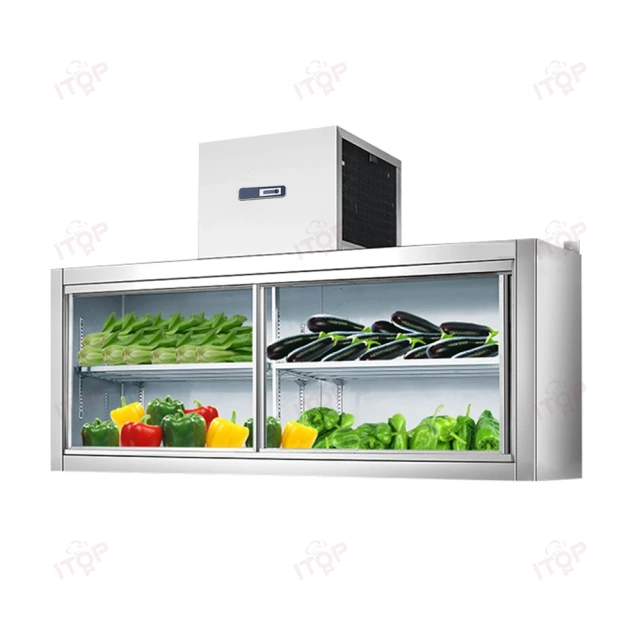IT-WC-1200 1.2M 1.5M 1.8M Hanging Wall Refrigerator Stainless Steel Cooling Cabinet