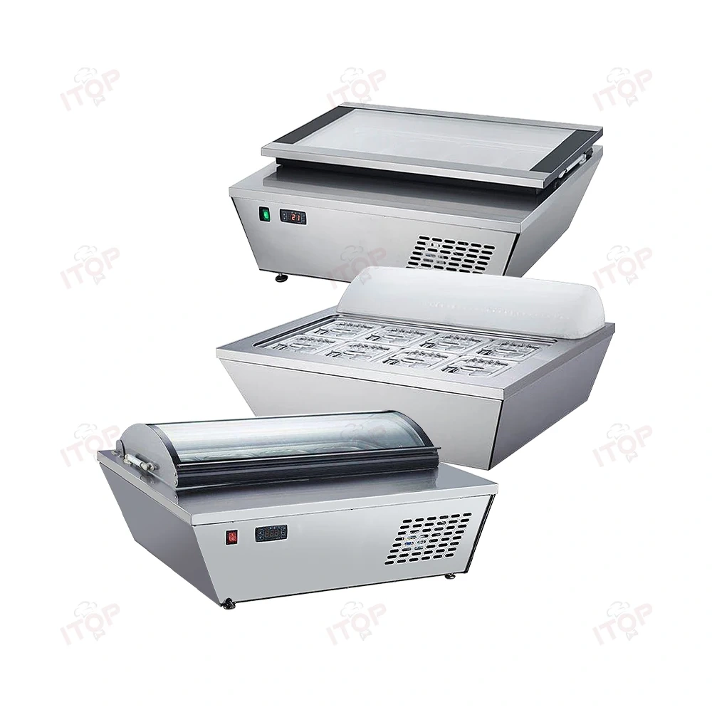 IT-ICF-R67 Mini Tabletop Ice Cream Freezer Display Commercial Gelato Freezer Showcase