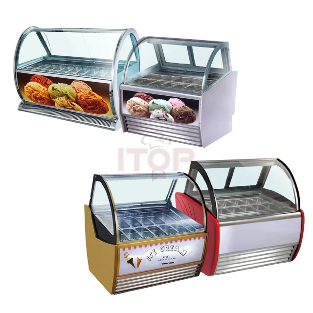 IT-ICM-A120 Top Open Commercial Frozen Ice Cream Gelato Display Chest Freezer Showcase