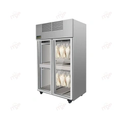 IT-DC-SY01 Supermarket Air Cooling Double Glass Door Duck Display Refrigerator