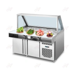 IT-SW-1.2 Commercial Pizza Fruit Display Counter Fridge Freezer Salad Bar Chiller Refrigerator