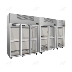 IT-DC-SY01 Supermarket Air Cooling Double Glass Door Duck Display Refrigerator