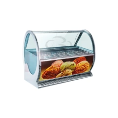 IT-GDF-C4 Large Capacity Gelato Ice Cream Display Showcase Freezer Container