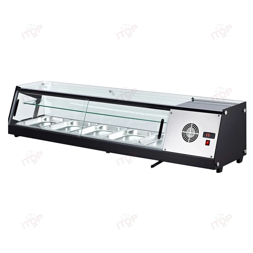 IT-SS-1 Double Layers Sushi Showcase Sushi Bar Equipment Refrigerated Sushi Case