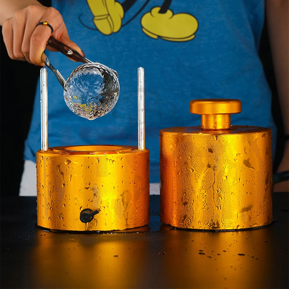 IT-IBPM13 Aluminum Whiskey Round Shape Diamond Mold Ice Ball Press Maker