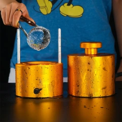 IT-IBPM13 Aluminum Whiskey Round Shape Diamond Mold Ice Ball Press Maker