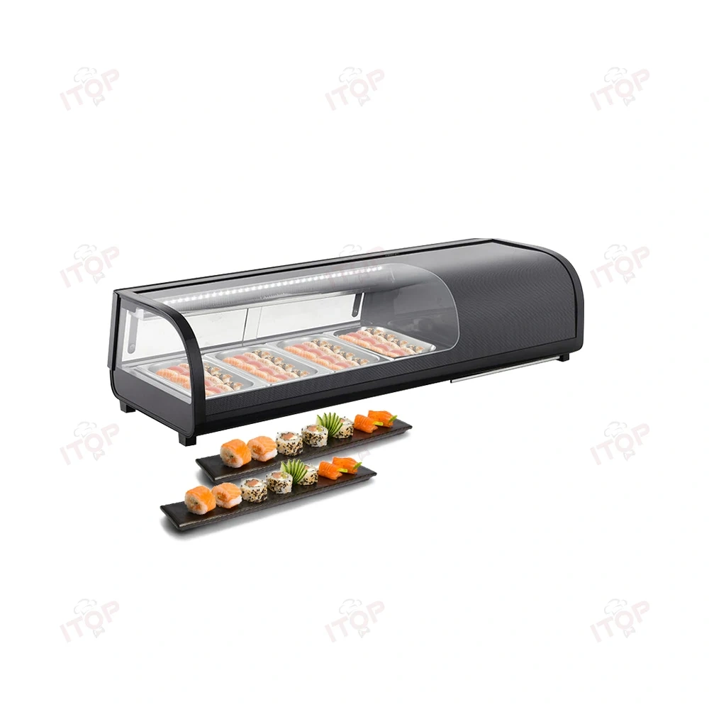 IT-SS-2 Multiple Specifications Counter Top Glass Sushi Display Cooler Refrigeration Equipment