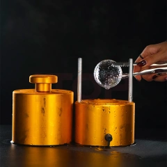 IT-IBPM13 Aluminum Whiskey Round Shape Diamond Mold Ice Ball Press Maker