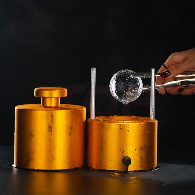 IT-IBPM13 Aluminum Whiskey Round Shape Diamond Mold Ice Ball Press Maker