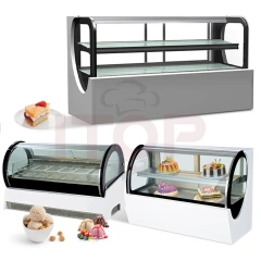 IT-GDF-C4 Large Capacity Gelato Ice Cream Display Showcase Freezer Container