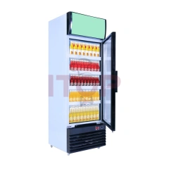 IT-1BD-228L IT-1BD-268L Vertical Glass Door Display Cabinet Beverage Milk Beer Display Fridge Refrigerator