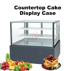 IT-CS-35 Multiple Models Commercial Curved Glass 2 Layers Cake Display Showcase