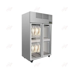 IT-DC-SY01 Supermarket Air Cooling Double Glass Door Duck Display Refrigerator