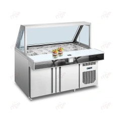IT-SW-1.2 Commercial Pizza Fruit Display Counter Fridge Freezer Salad Bar Chiller Refrigerator