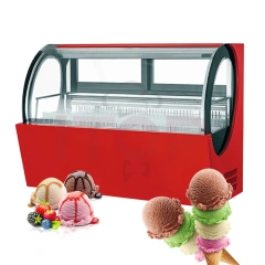 IT-GDF-C4 Large Capacity Gelato Ice Cream Display Showcase Freezer Container