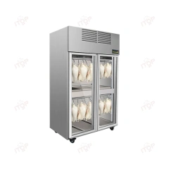 IT-DC-SY01 Supermarket Air Cooling Double Glass Door Duck Display Refrigerator