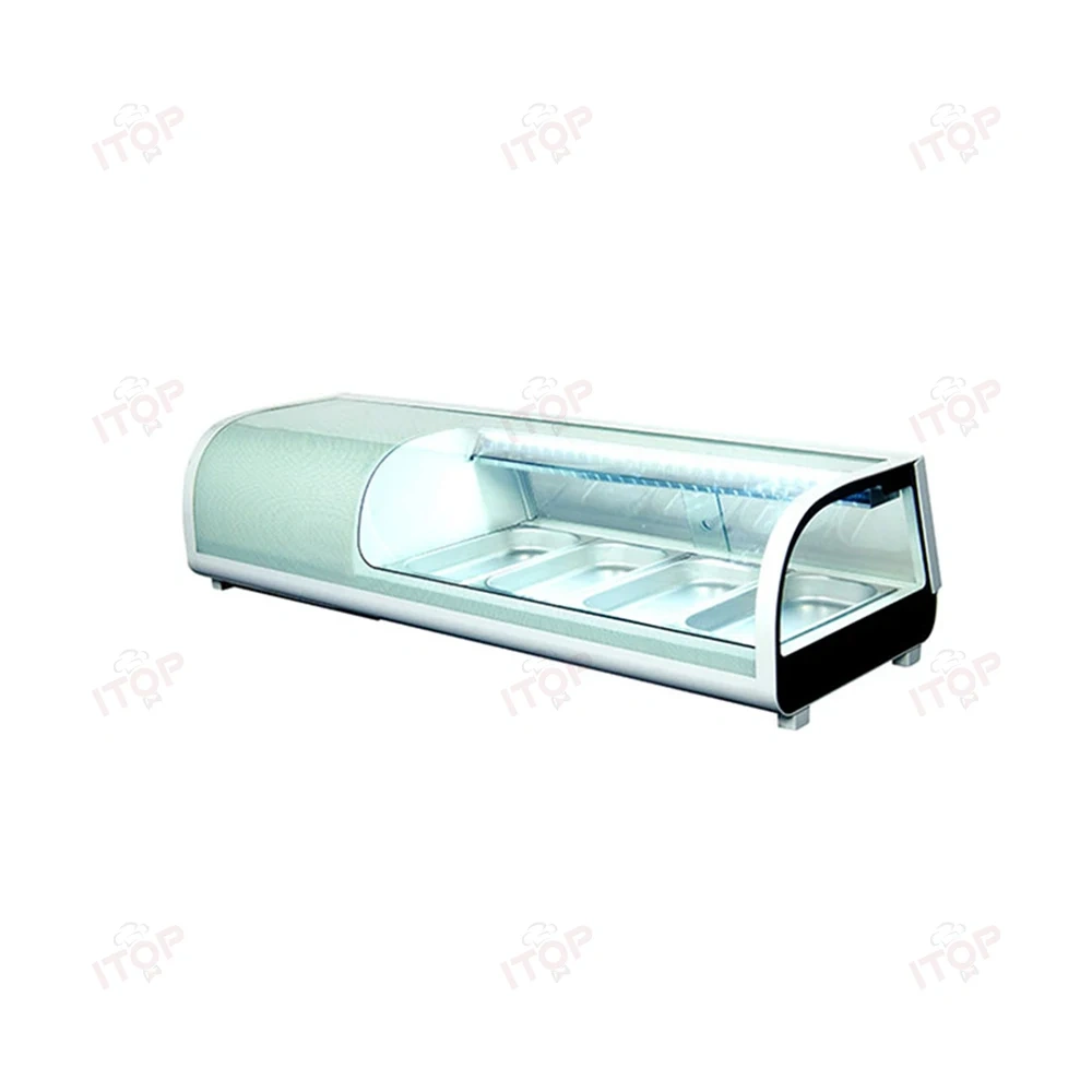 IT-SS-2 Multiple Specifications Counter Top Glass Sushi Display Cooler Refrigeration Equipment
