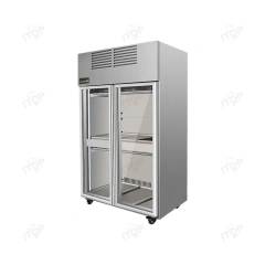 IT-DC-SY01 Supermarket Air Cooling Double Glass Door Duck Display Refrigerator