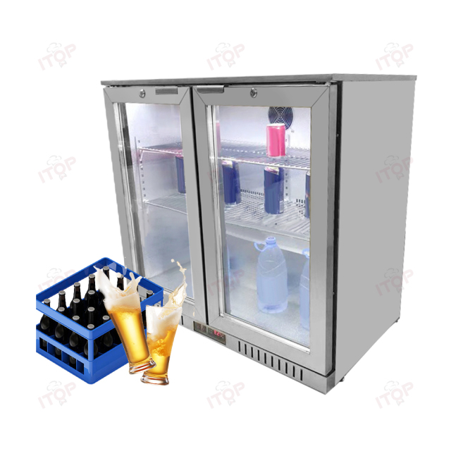 IT-TB-208 Hotel Bar Commercial Beverages Mini Bar Fridge Glass Door Beer Freezer