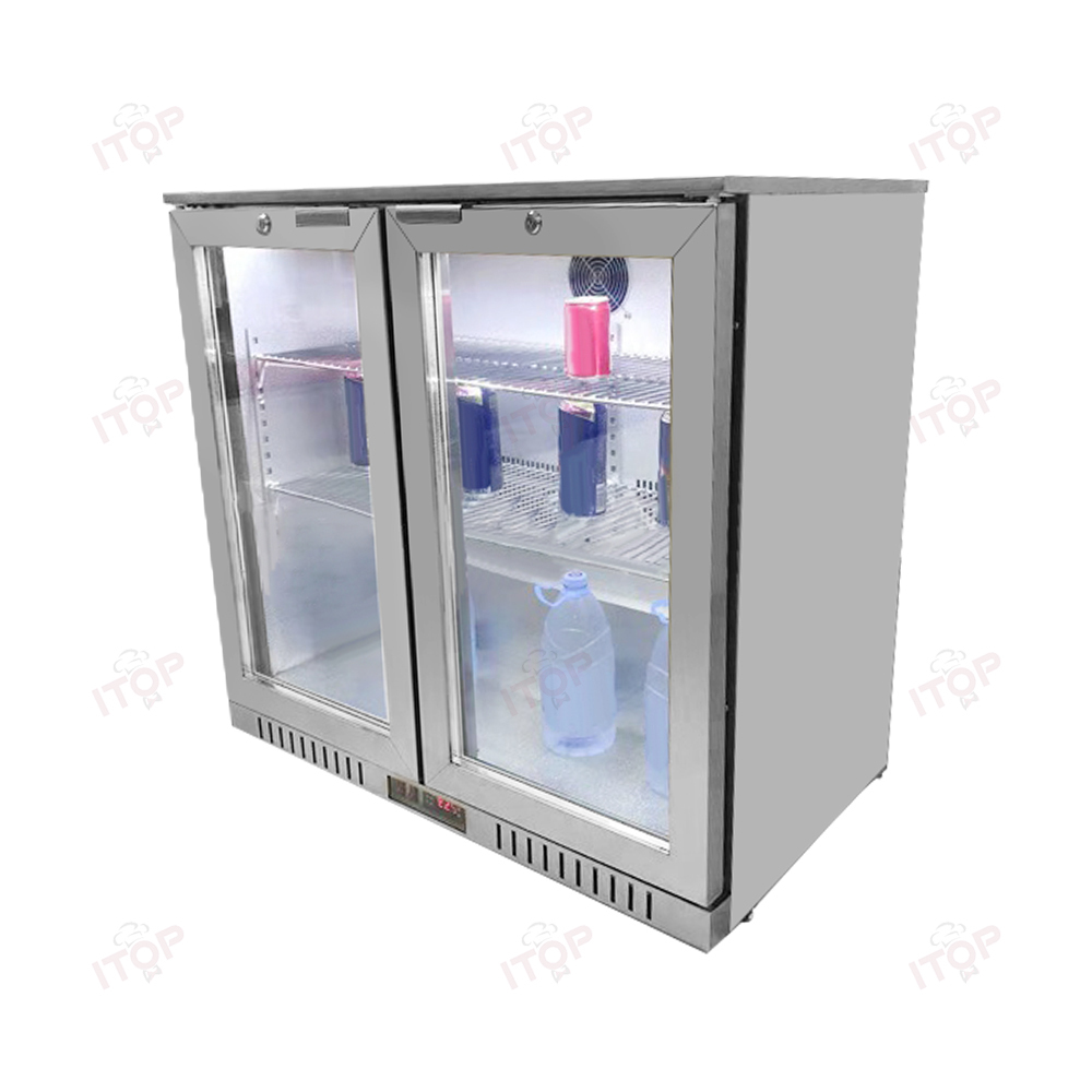 IT-TB-208 Hotel Bar Commercial Beverages Mini Bar Fridge Glass Door Beer Freezer