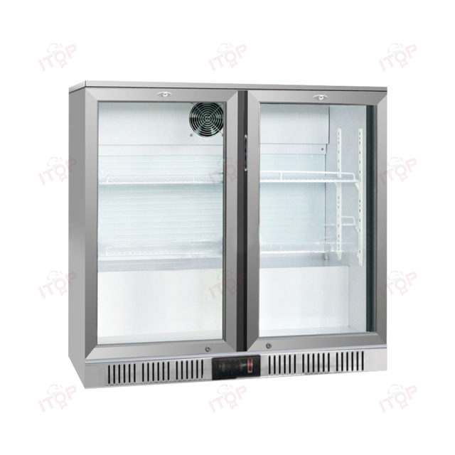 IT-TB-208 Hotel Bar Commercial Beverages Mini Bar Fridge Glass Door Beer Freezer