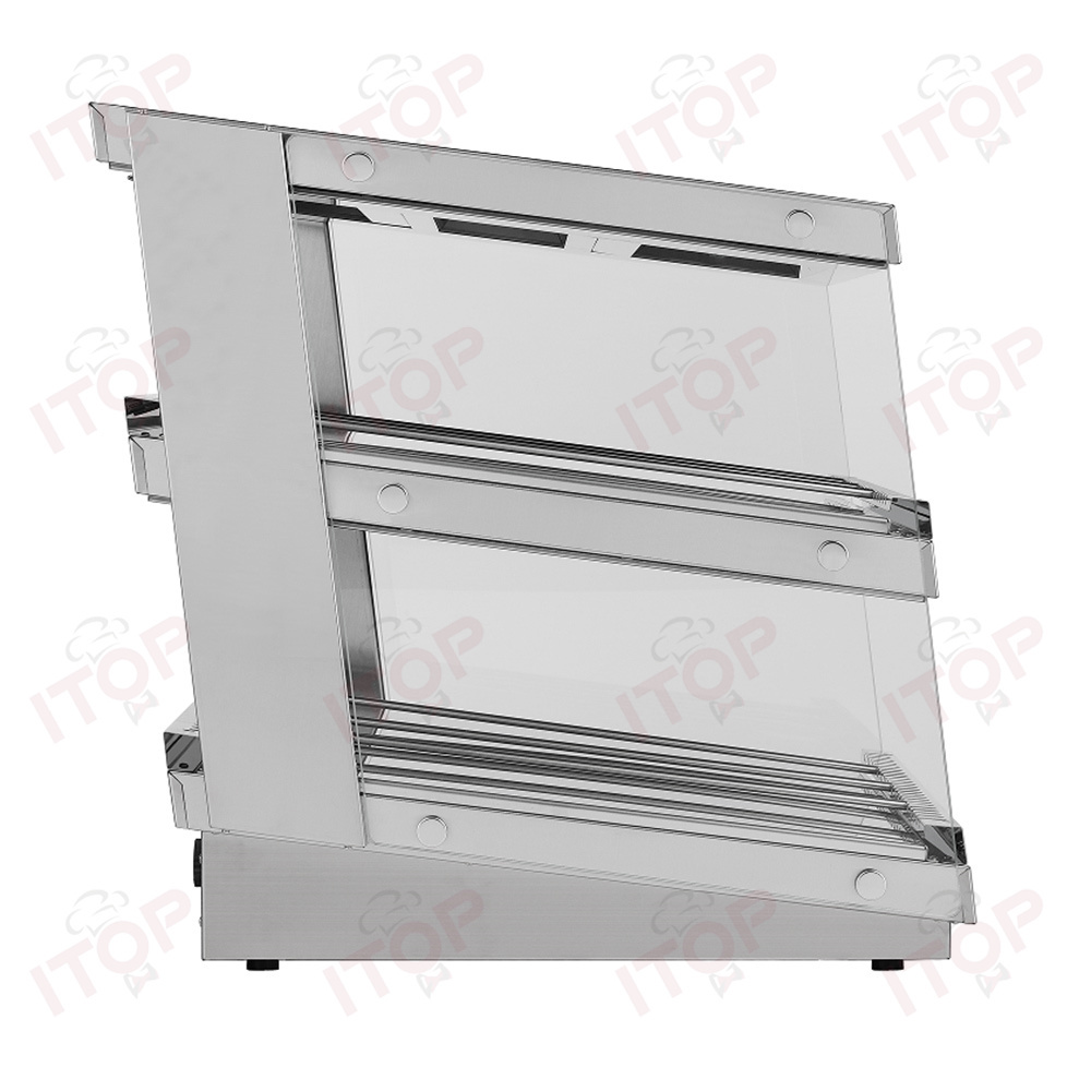 IT-HDC-D85 Hot Air Circulation Catering 2-layer Desktop Burger Fry Food Warmer Display