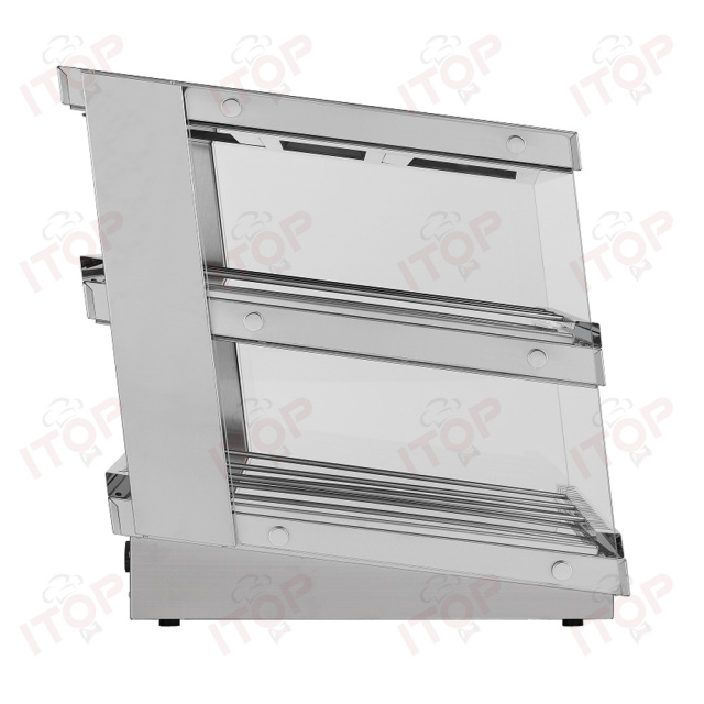 IT-HDC-D85 Hot Air Circulation Catering 2-layer Desktop Burger Fry Food Warmer Display