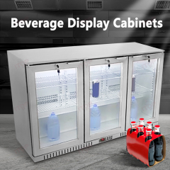 IT-TB-330 3 Doors Bar Beer Refrigerator Custom Under Counter Counter Top Beverage Fridge Display