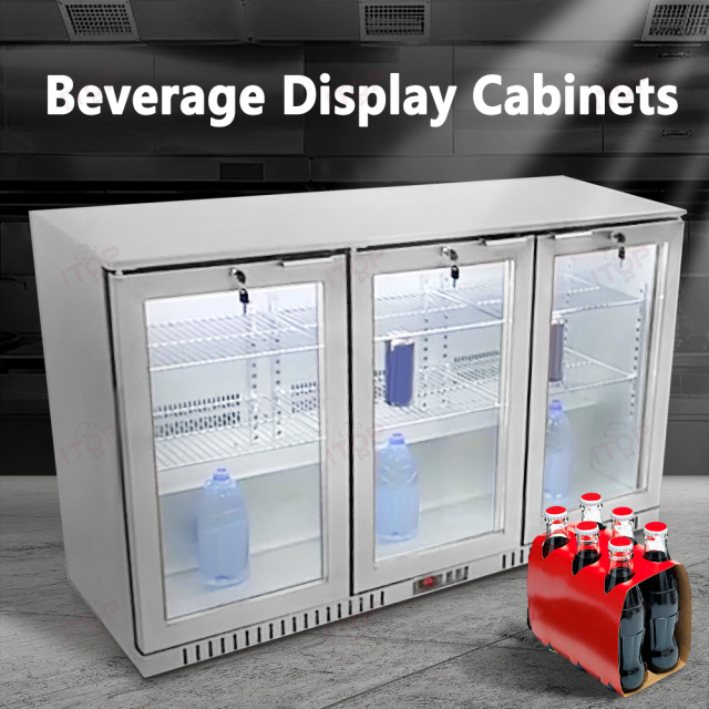 IT-TB-330 3 Doors Bar Beer Refrigerator Custom Under Counter Counter Top Beverage Fridge Display