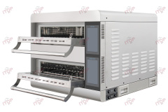 IT-DIO-2 Electric Commercial Frozen Pizza Rapid Speed Impinged Air Double Deck 16 Inch Turbo Oven